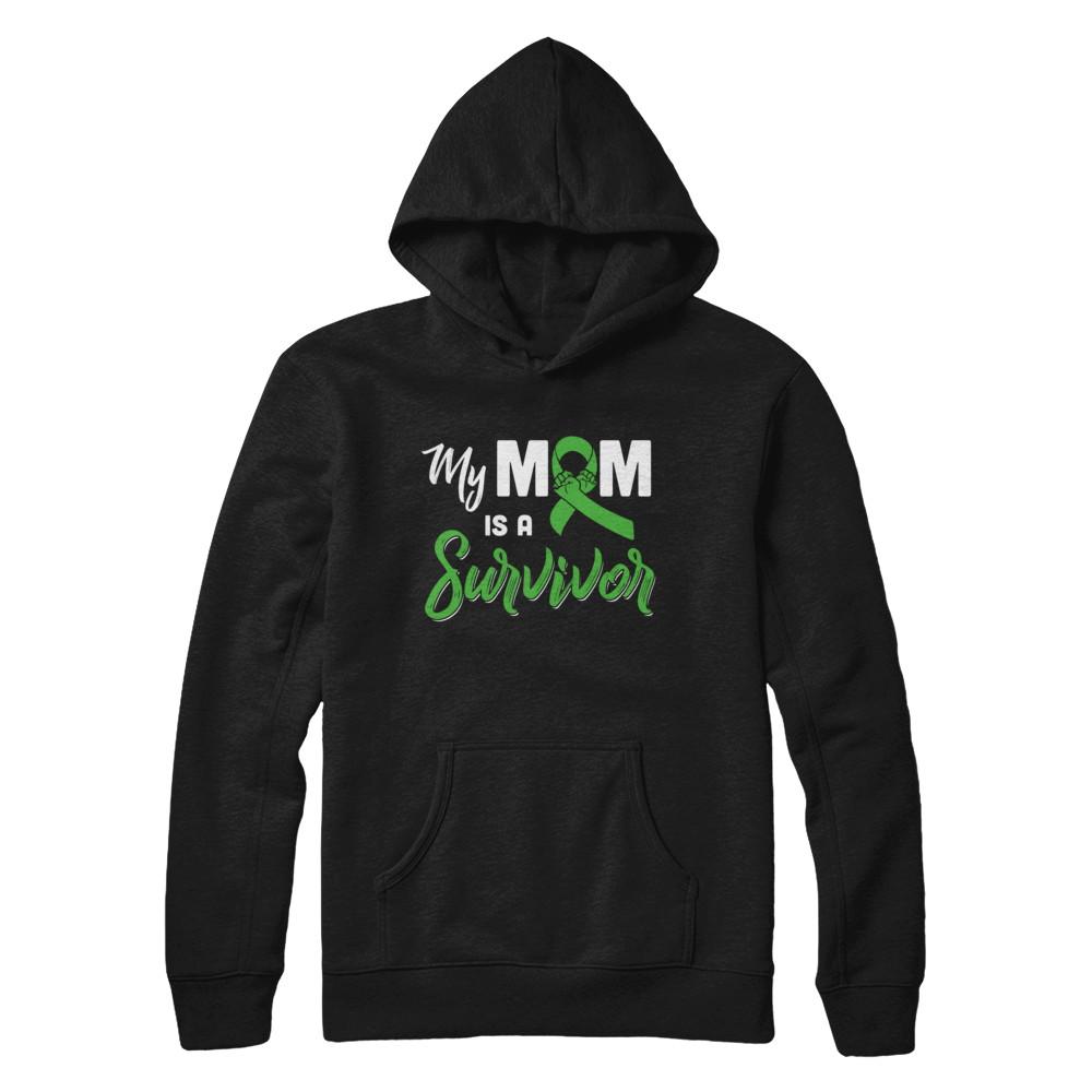 My Mom Is A Survivor Lymphoma Son Daughter-T-Shirt & Hoodie-Pullover Hoodie-Black