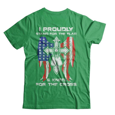 Veteran I Proudly Stand For The Flag Kneel For The Cross-T-Shirt & Hoodie-Premium T-Shirt-Kelly Green