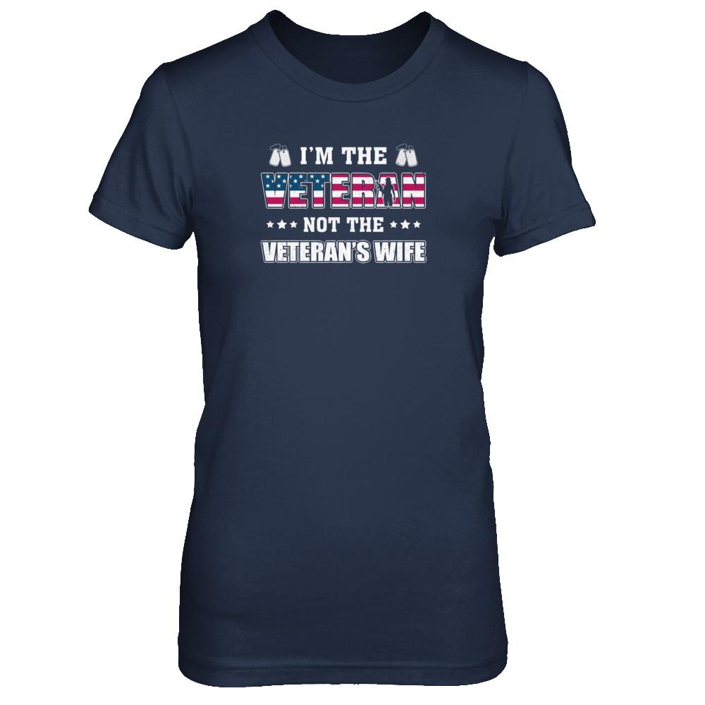 I'm The Veteran Not The Veteran's Wife-T-Shirt & Tank Top-Women's T-Shirt-Navy