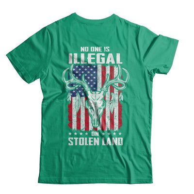 No One Is Illegal On Stolen Land Immigrants-T-Shirt & Hoodie-Classic T-Shirt-Kelly Green