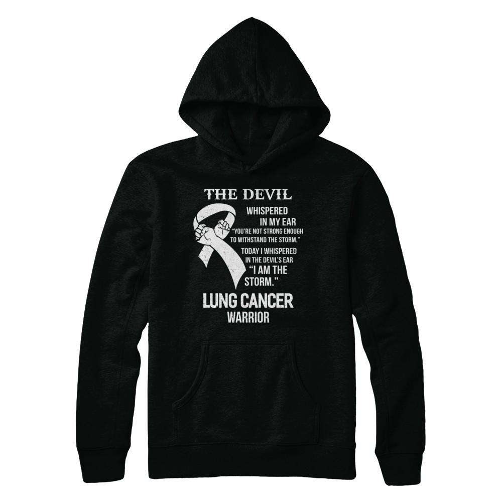 I Am The Storm Support Lung Cancer Warrior Gift-T-Shirt & Hoodie-Pullover Hoodie-Black