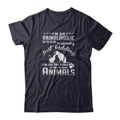 I'm An Animalaholic On The Road To Recovery Veterinarian-T-Shirt & Tank Top-Premium T-Shirt-Midnight Navy