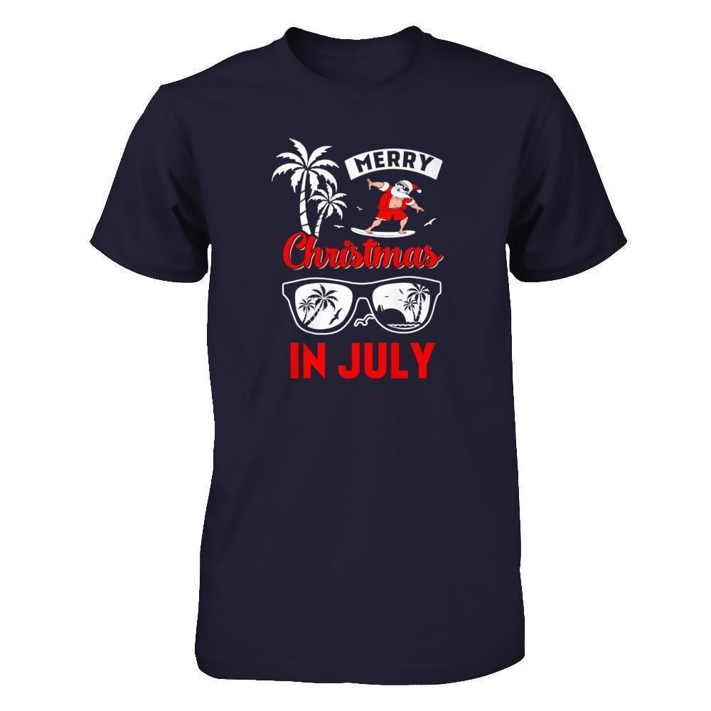 Merry Christmas In July-T-Shirt & Tank Top-Premium T-Shirt-Midnight Navy