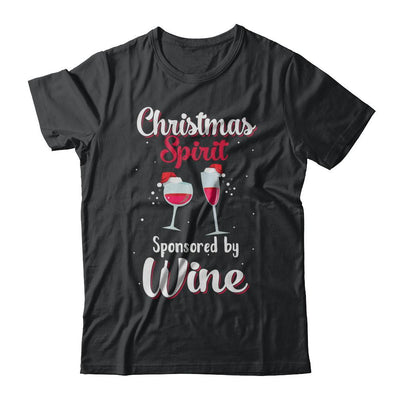 Holiday Party Christmas Spirit Sponsored By Wine-T-Shirt & Sweatshirt-Classic T-Shirt-Black