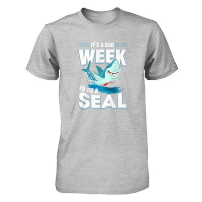 It's A Bad Week To Be A Seal Shark-T-Shirt & Tank Top-Premium T-Shirt-Heather Gray