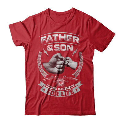 Motocross Father And Son Riding Partners For Life-T-Shirt & Hoodie-Classic T-Shirt-Red