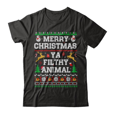 Merry Christmas Filthy Animal Ugly Sweater-T-Shirt & Sweatshirt-Premium T-Shirt-Black