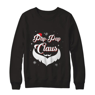 Santa Beard Matching Christmas Pajamas Pap-Pap Claus-T-Shirt & Sweatshirt-Crewneck Sweatshirt-Black