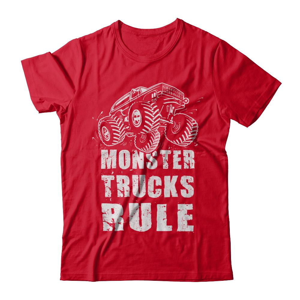 Monster Trucks Rule Mudding-T-Shirt & Hoodie-Premium T-Shirt-Red