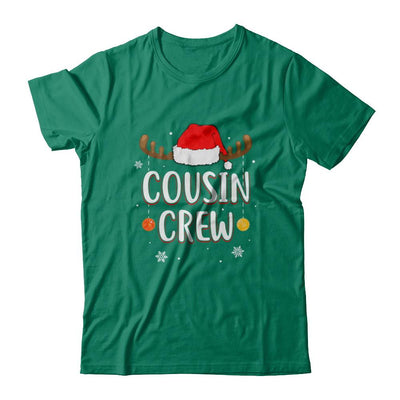 Cousin Crew Reindeer Matching Family Christmas-T-Shirt & Hoodie-Classic T-Shirt-Kelly Green