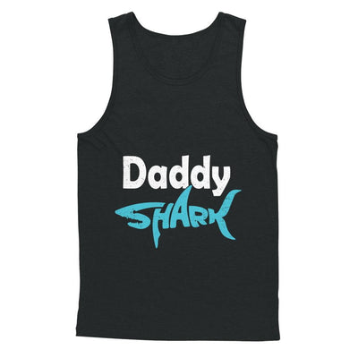 Daddy Shark Dad Family Fathers Day Gifts Idea-T-Shirt & Hoodie-Unisex Tank-Black