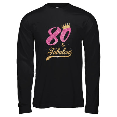80 And Fabulous 1941 80th Birthday Gift-T-Shirt & Tank Top-Long Sleeve T-Shirt-Black