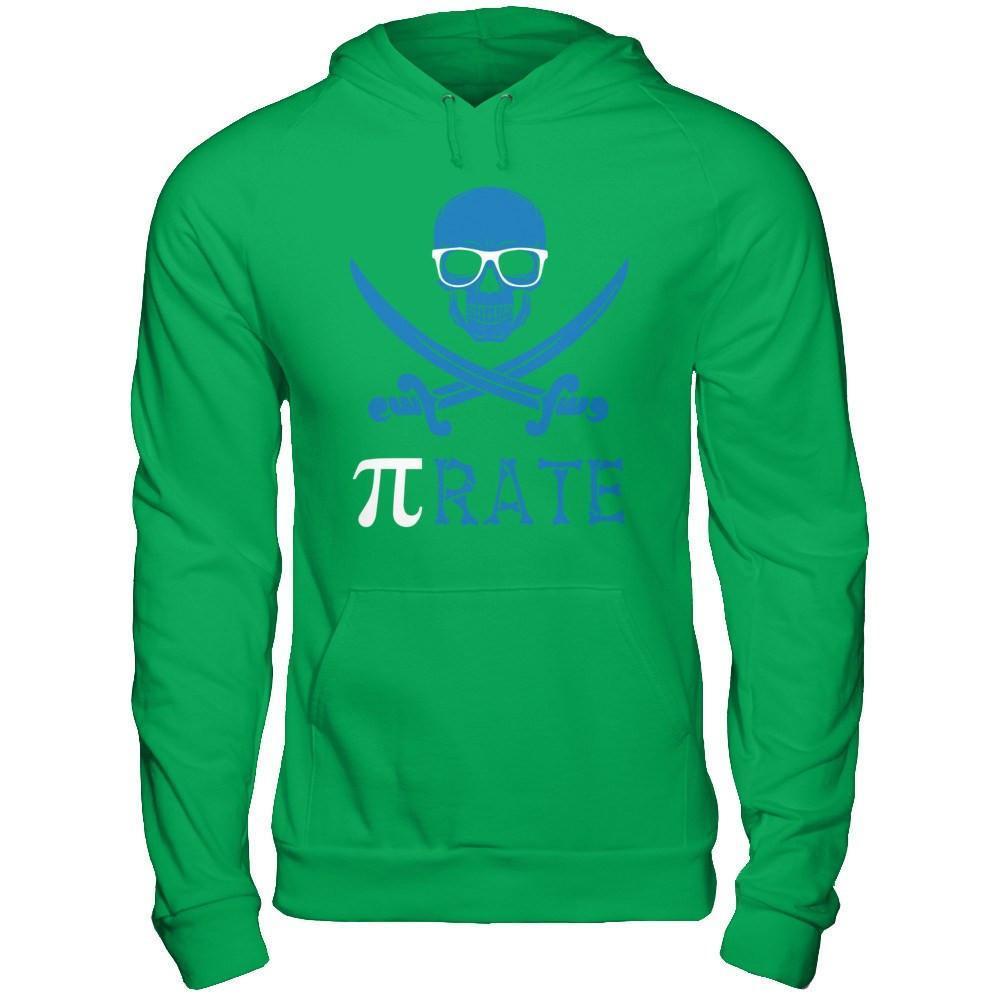 Funny Pi-Rate Happy Pi Day 2018-T-Shirt & Hoodie-Pullover Hoodie-Irish Green