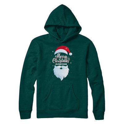 Santa Claus Merry Christmas Everyone Message For Xmas-T-Shirt & Sweatshirt-Pullover Hoodie-Deep Forest