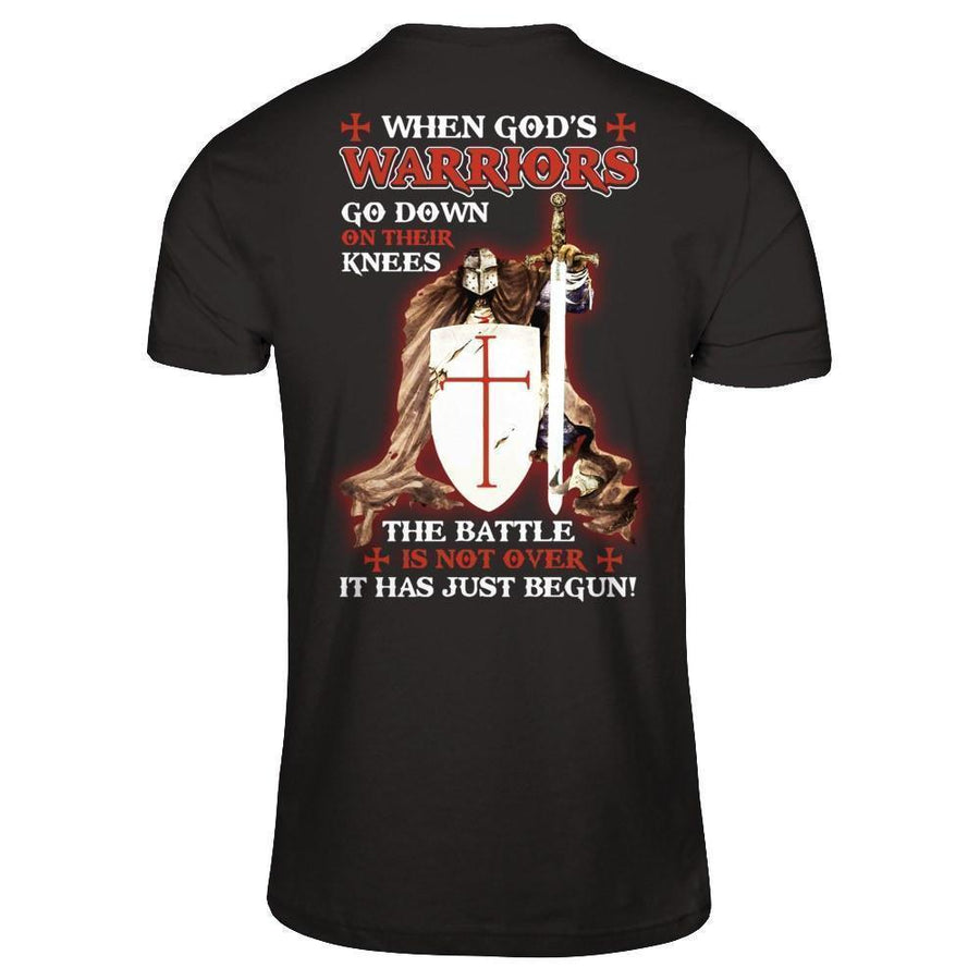 Knight Templar When God's Warriors Go Down On Their Knees-T-Shirt & Hoodie-Classic T-Shirt-Black