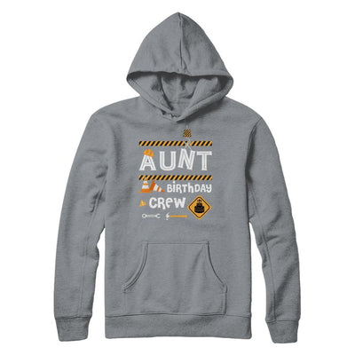 Aunt Birthday Crew Construction Birthday Party Gift-T-Shirt & Hoodie-Pullover Hoodie-Light Steel