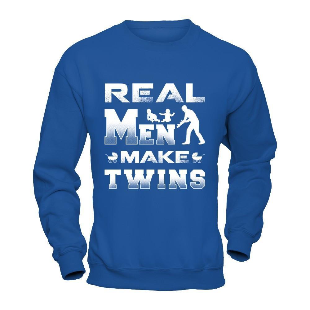 Real Men Make Twins Shirt & Hoodie-T-Shirt & Hoodie-Crewneck Sweatshirt-Royal