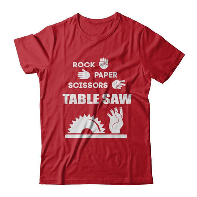Rock Paper Scissors Table Saw-T-Shirt & Hoodie-Classic T-Shirt-Red