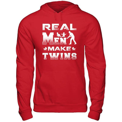 Real Men Make Twins Shirt & Hoodie-T-Shirt & Hoodie-Pullover Hoodie-Red