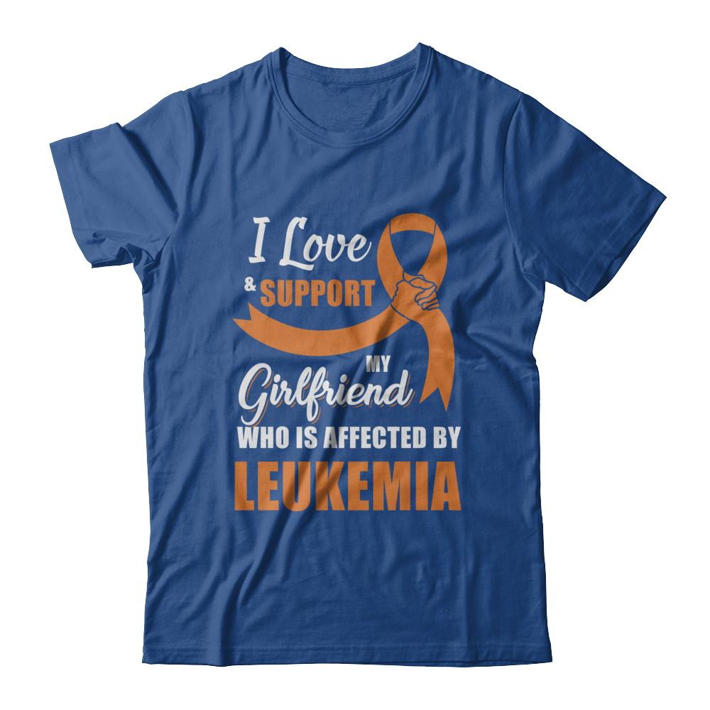 Leukemia Awareness Support Orange Girlfriend Boyfriend-T-Shirt & Hoodie-Classic T-Shirt-Royal