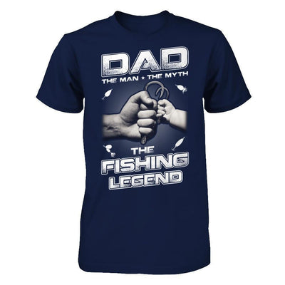 Dad The Man The Myth The Fishing Legend-T-Shirt & Hoodie-Classic T-Shirt-Navy