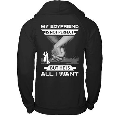My Boyfriend Is Not Perfect But She Is All I Want-T-Shirt & Hoodie-Pullover Hoodie-Black