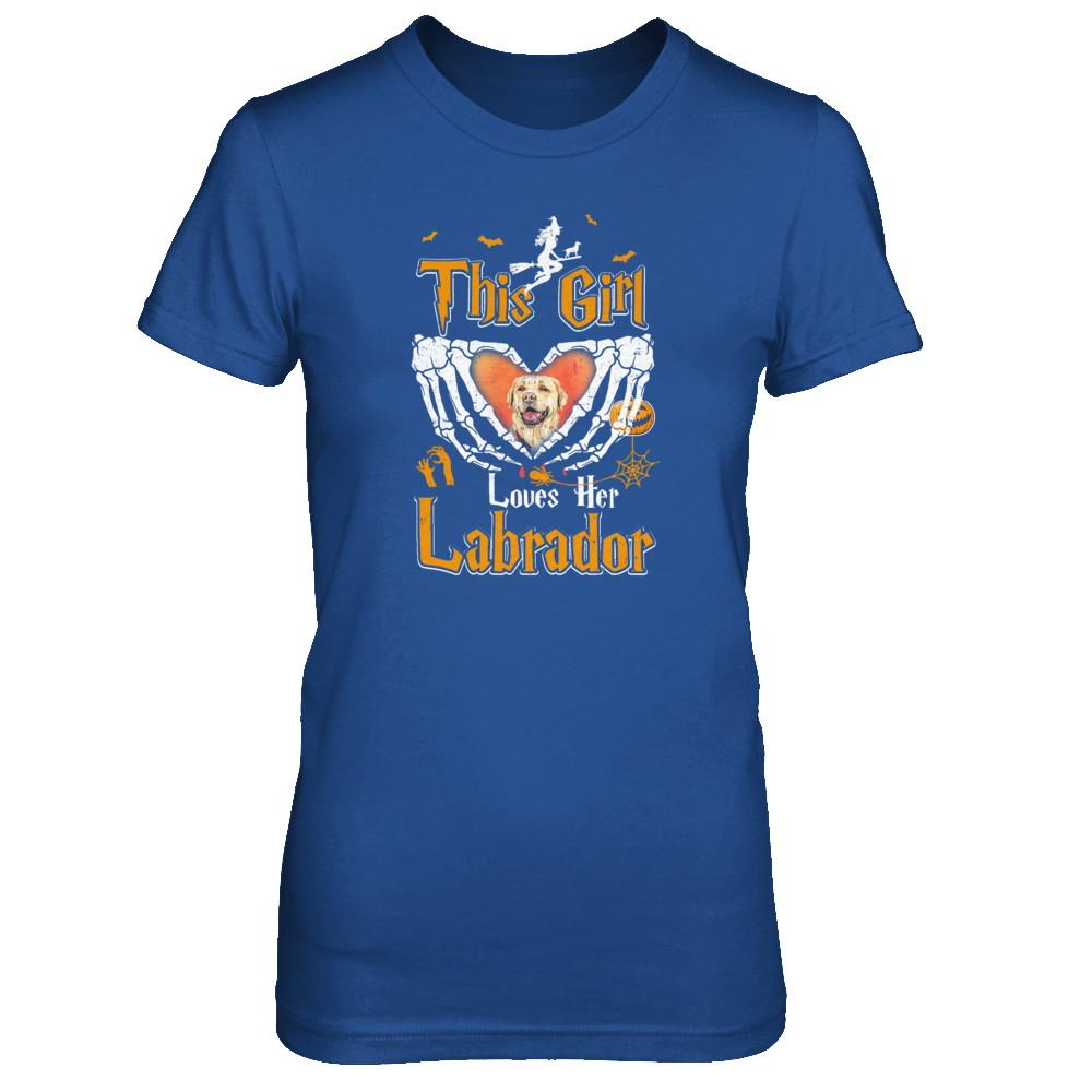 This Girl Love Her Dog Labrador Halloween-T-Shirt & Tank Top-Women's T-Shirt-Royal