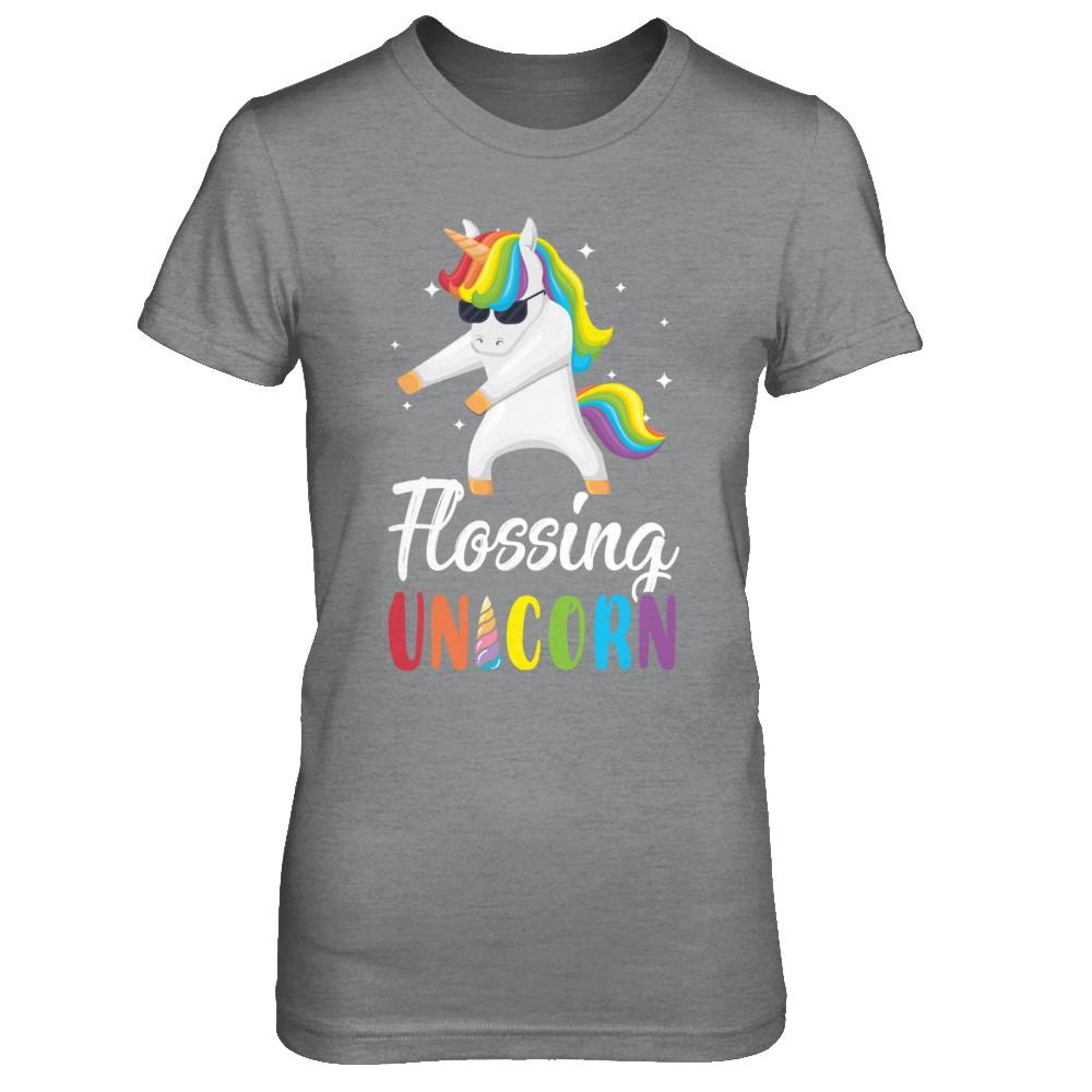 Floss Dance Flossing Unicorn-T-Shirt & Hoodie-Women's T-Shirt-Sport Grey