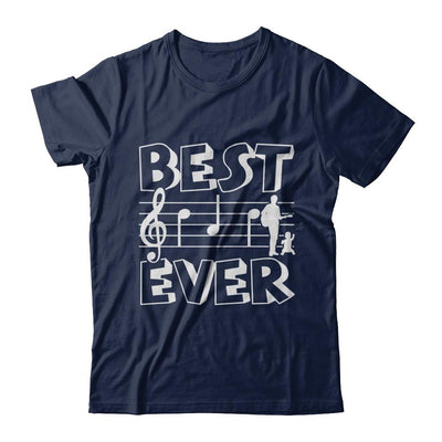 Best Dad Ever Music Piano Guitar Singer-T-Shirt & Hoodie-Classic T-Shirt-Navy