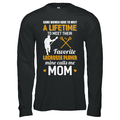 Funny My Favorite Lacrosse Player Calls Me Mom-T-Shirt & Hoodie-