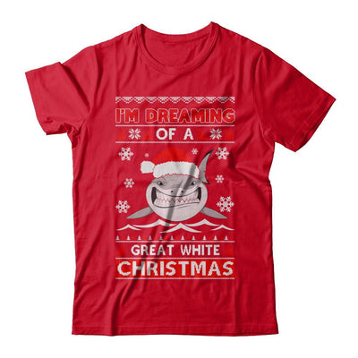 I'm Dreaming Of A Great White Christmas Shark Sweater-T-Shirt & Sweatshirt-Premium T-Shirt-Red