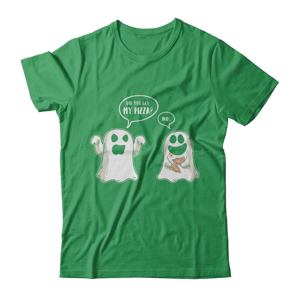 Funny Ghost Halloween Pizza Costume-T-Shirt & Hoodie-Premium T-Shirt-Kelly Green