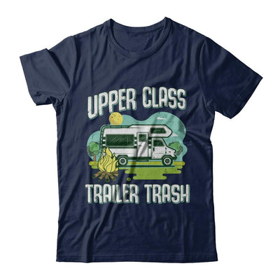 Upper Class Trailer Trash Dad Mom Grandpa Grandma Camping-T-Shirt & Hoodie-Classic T-Shirt-Navy