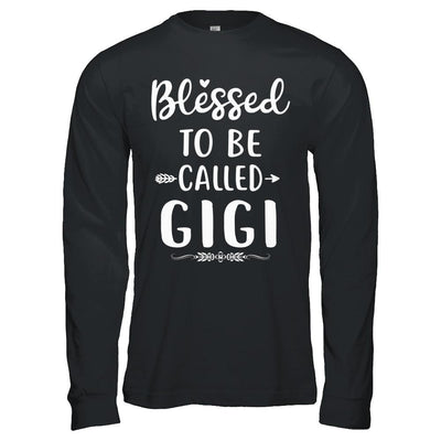 Funny Grandma Blessed To Be Called Gigi-T-Shirt & Hoodie-Long Sleeve T-Shirt-Black