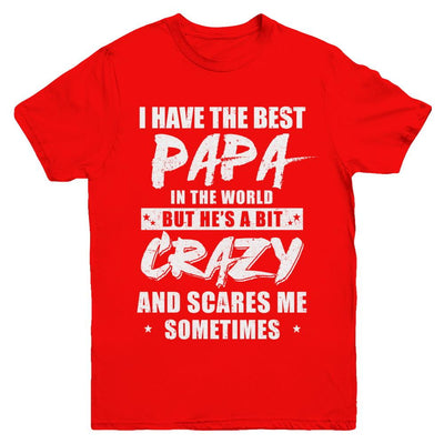 I Have The Best Papa In The World Kids Youth-Youth Shirt-