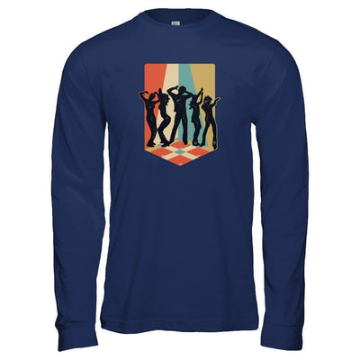 Classic Vintage Retro Style Dance Music-T-Shirt & Tank Top-Long Sleeve T-Shirt-Navy