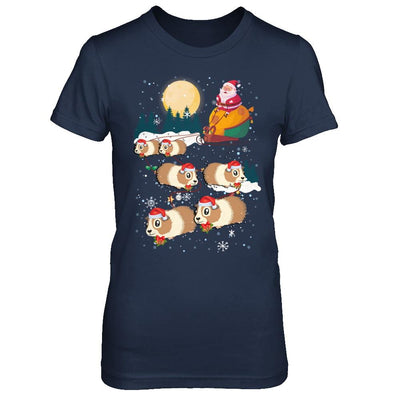 Funny Christmas Guinea Pig Reindeer Lover Santa Gift-T-Shirt & Sweatshirt-Women's T-Shirt-Navy