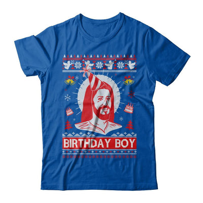 Jesus Birthday Boy Ugly Christmas Sweater-T-Shirt & Sweatshirt-Premium T-Shirt-Royal