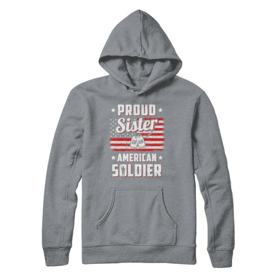 Proud Sister Of A Soldier Army Brother Veteran-T-Shirt & Hoodie-Pullover Hoodie-Light Steel