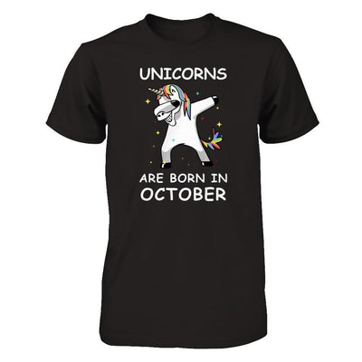 Unicorns Are Born In October Cute Dabbing-T-Shirt & Tank Top-Premium T-Shirt-Black