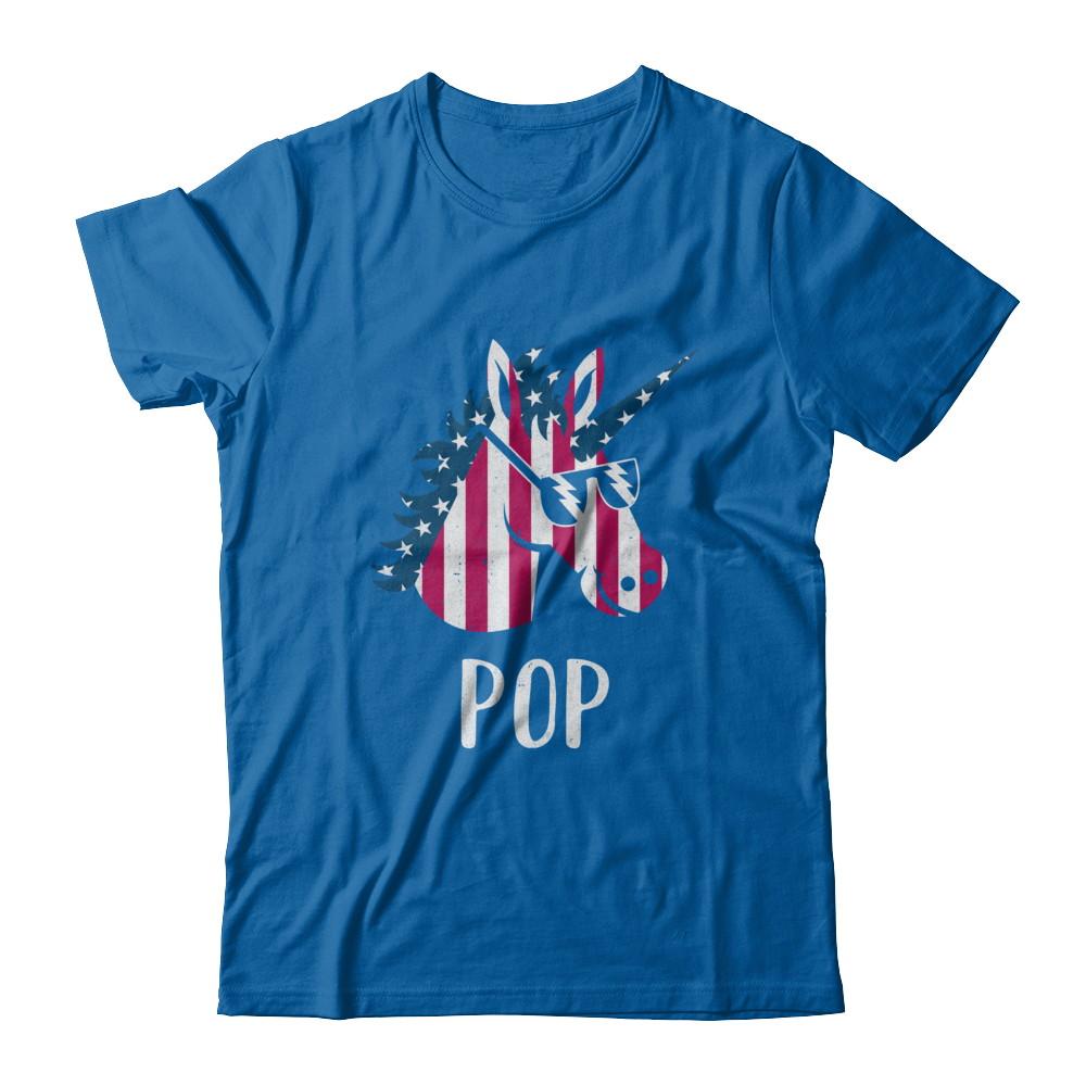 Patriotic Pop Unicorn Americorn 4Th Of July-T-Shirt & Hoodie-Classic T-Shirt-Royal