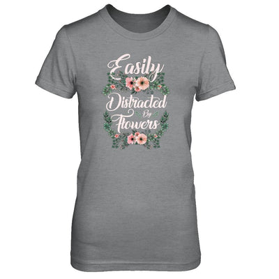 Easily Distracted By Flowers-T-Shirt & Tank Top-Women's T-Shirt-Sport Grey