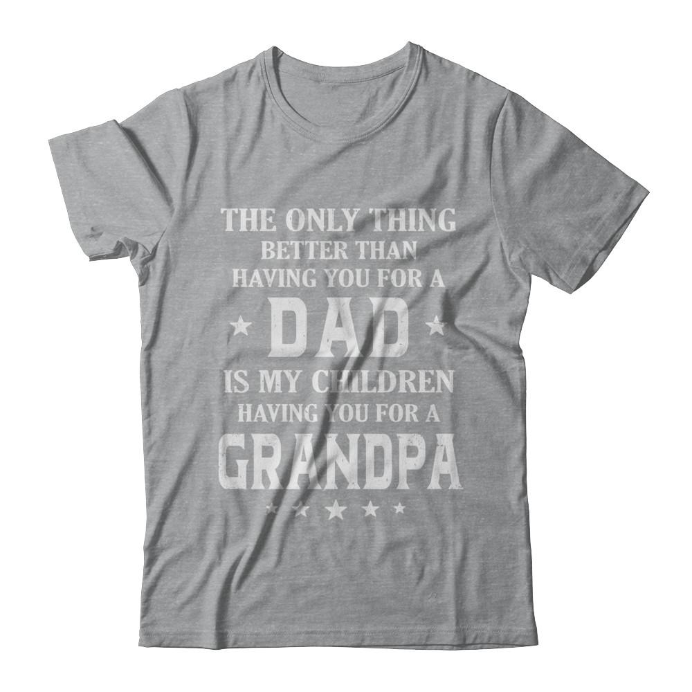 Only The Best Dad Get Promoted To Grandpa Fathers Day-T-Shirt & Hoodie-Classic T-Shirt-Sport Grey