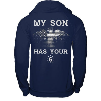 My Son Has Your Six-T-Shirt & Hoodie-Pullover Hoodie-Navy