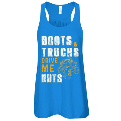 Boots And Trucks Drive Me Nuts-T-Shirt & Tank Top-Women's Flowy Racerback Tank-True Royal