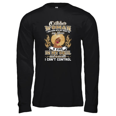 I'm An October Woman Funny Birthday-T-Shirt & Tank Top-Long Sleeve T-Shirt-Black