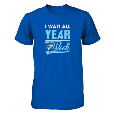 Week For Sharks Wait All Year For This Week Shark-T-Shirt & Tank Top-Premium T-Shirt-Royal