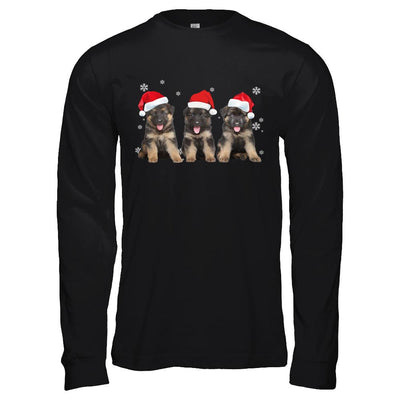 Funny German Shepherd Puppies Christmas Dog Gift-T-Shirt & Hoodie-Long Sleeve T-Shirt-Black