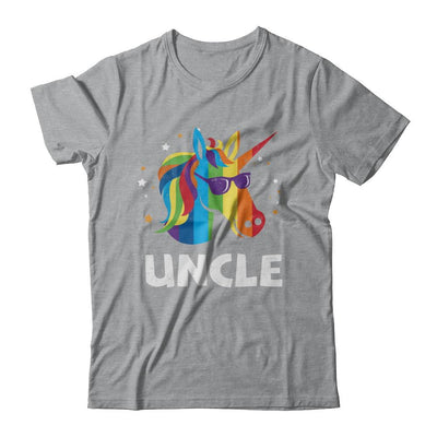 LGBT Pride Lesbian Gay Proud Uncle Unicorn-T-Shirt & Hoodie-Classic T-Shirt-Sport Grey
