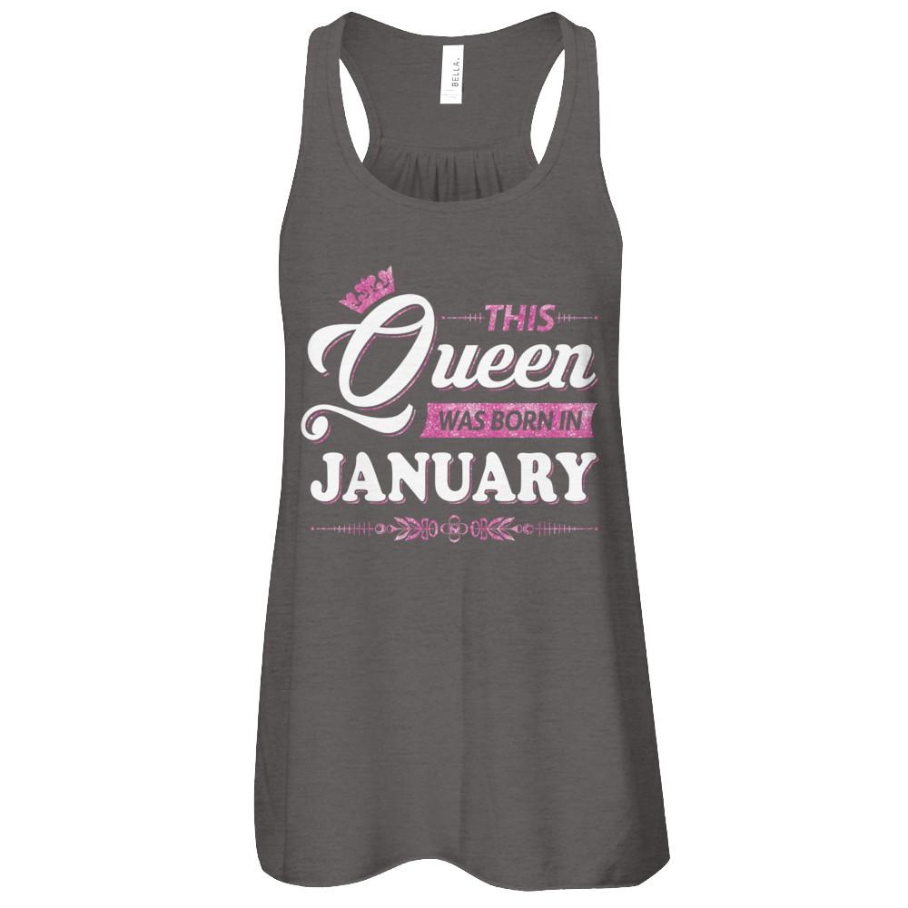 This Queen Was Born In January-T-Shirt & Tank Top-